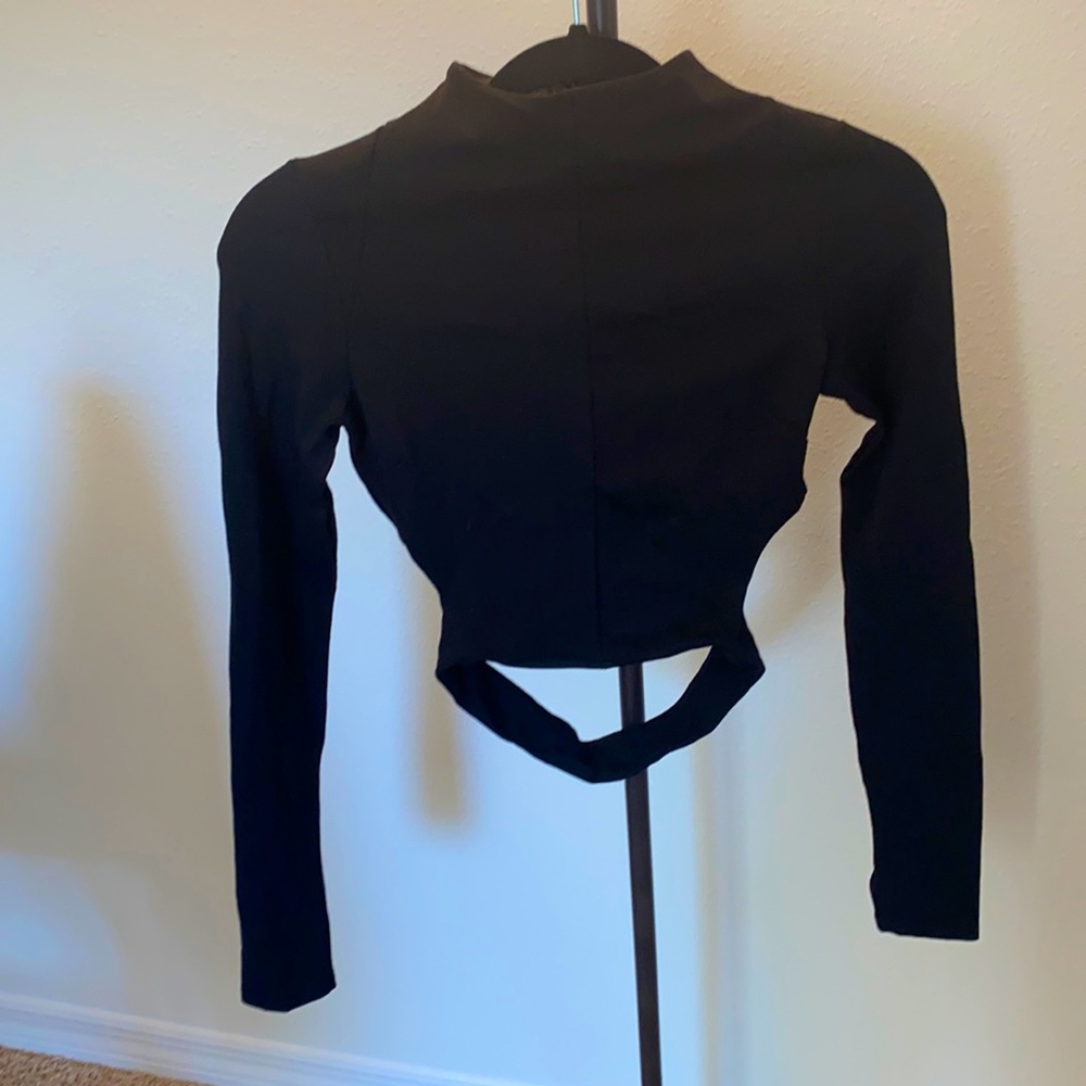 Never worn long sleeve black top